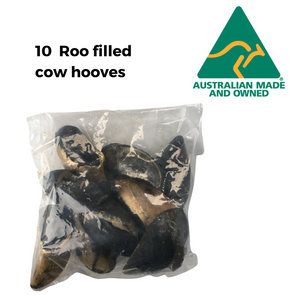 10 Roo filled cow hooves