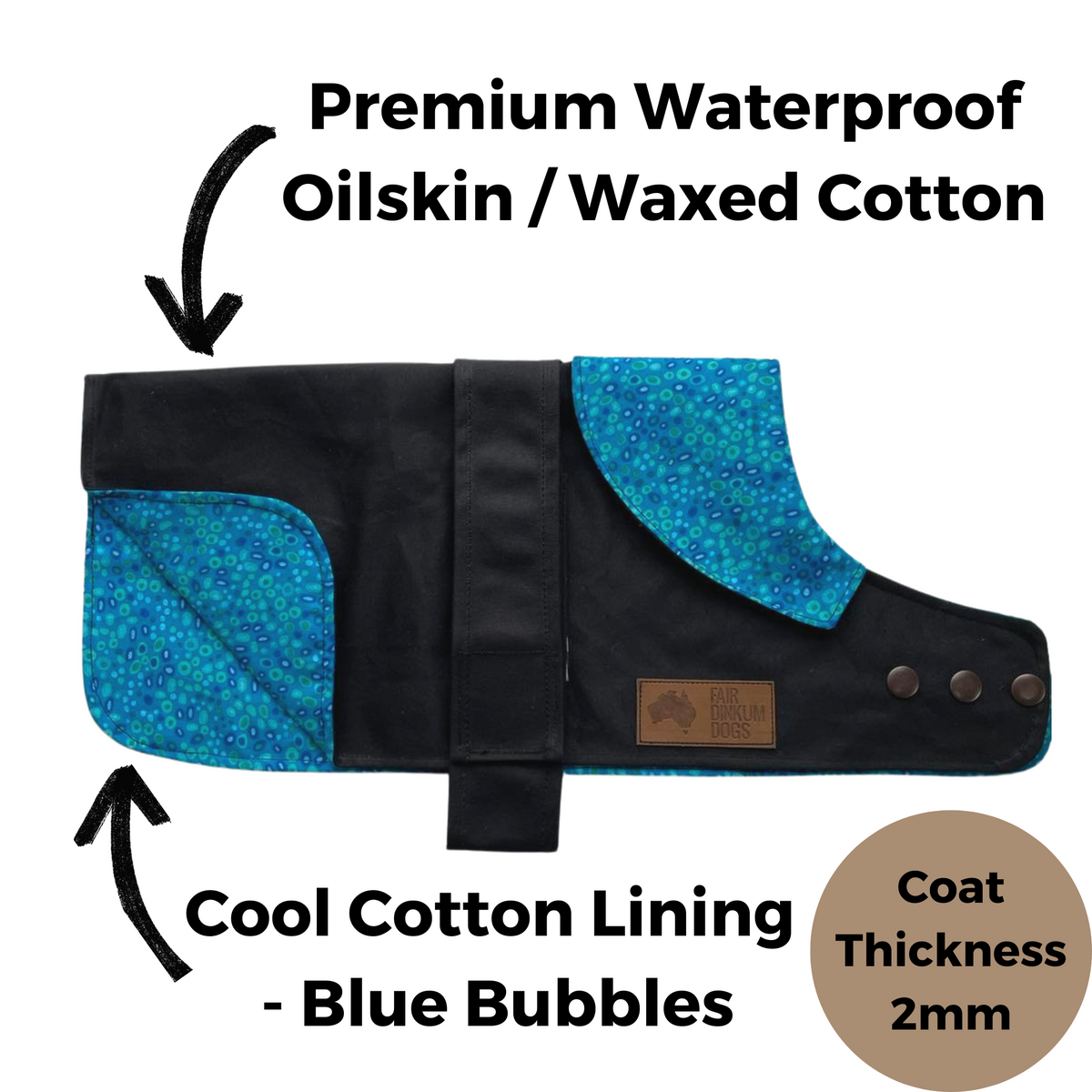Lightweight Waterproof Dog Rain Coat / Collar Design / Cool Cotton Lin