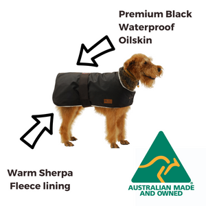 Waterproof Dog Coat  / Regular Design / Warm Sherpa Fleece Lining