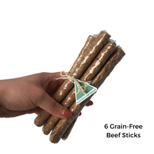 Load image into Gallery viewer, 6 Grain-Free Beef, Chicken, or Roo Sticks