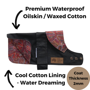 Lightweight Waterproof Dog Rain Coat / Collar Design / Cool Cotton Lining