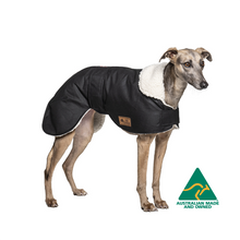 Load image into Gallery viewer, Waterproof Dog Coat / Italian Greyhound, Whippet &amp; Lurcher Designs / Warm Sherpa Fleece Lining