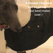 Load image into Gallery viewer, Grey Hound Waterproof dog coat - collar design with Pocket/ Pockets