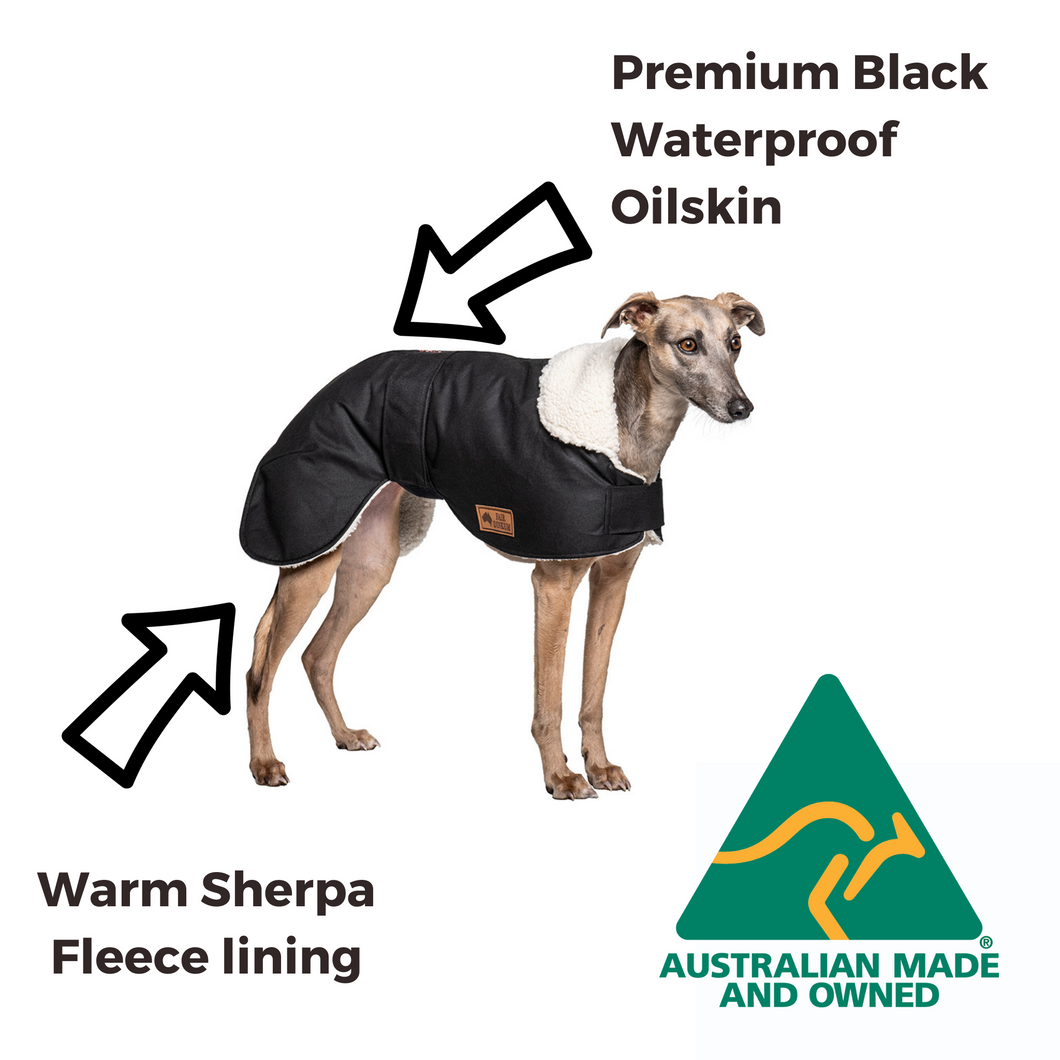 Waterproof Dog Coat / Italian Greyhound, Whippet & Lurcher Designs / Warm Sherpa Fleece Lining